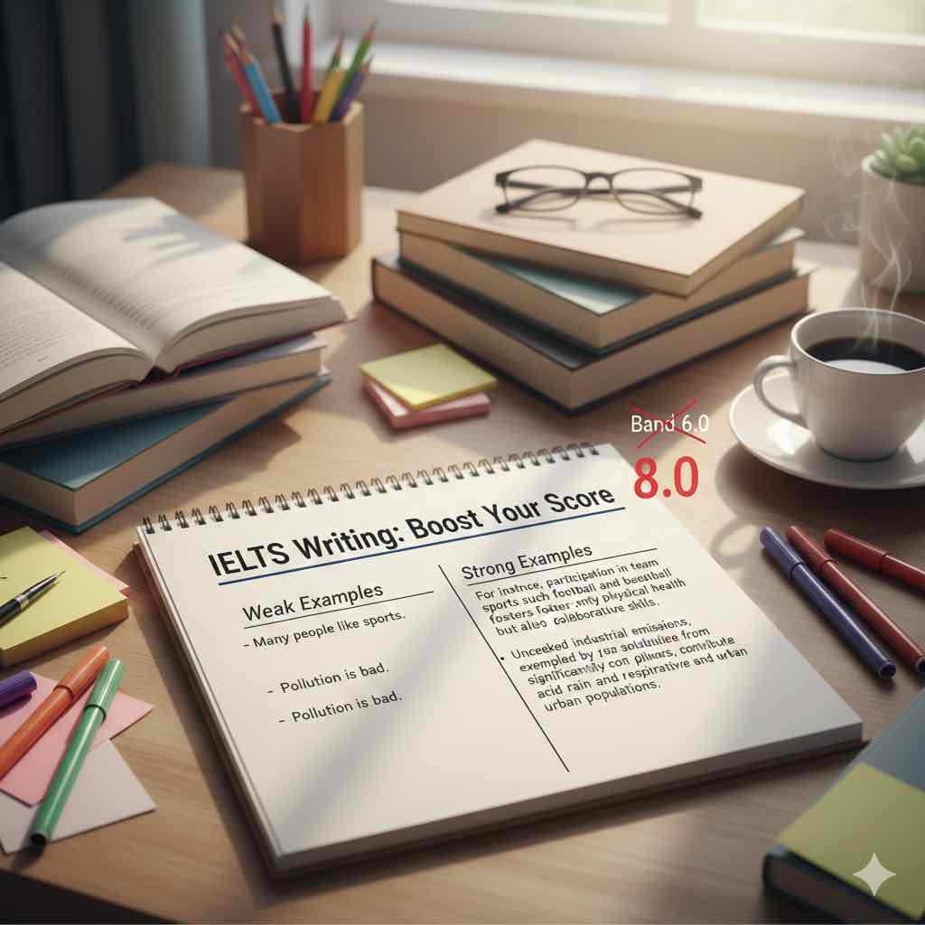 چگونه با مثال‌های قوی نمره رایتینگ آیلتس را تا 2 نمره افزایش دهیم؟